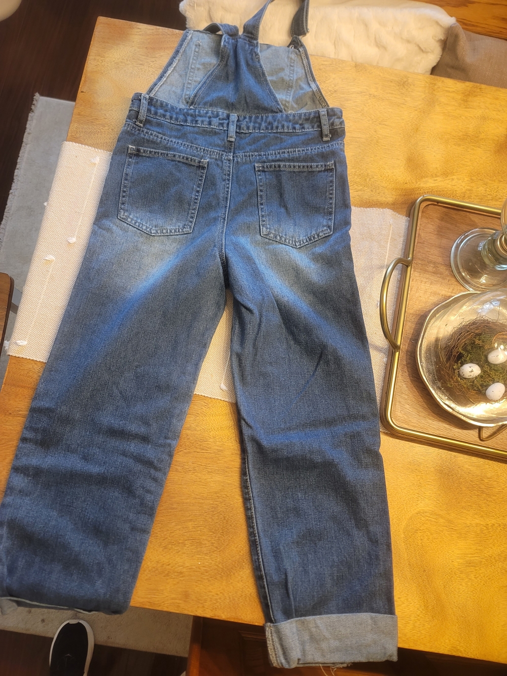 Distressed Denim Overalls Youth Boys, sz 9/10 - Picture 3 of 5